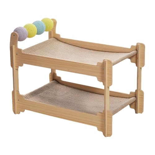 Doppelschichtiger Kratzbaum für Katzen, Sisal-Pad, Holzkonstruktion, für den Innenbereich, Kratzbaum, Haus zum Ausruhen, Möbelschutz, Holzturm Doppelschichtiger Kratzbaum für Katzen, Sisal-Pad, Holzkonstruktion, für den Innenbereich, Kratzbaum, Haus zum Ausruhen, Möbelschutz, Holzturm von YIZITU