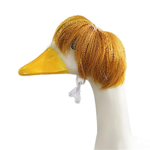 Haustier-Perücke, Gänse-Haarteil, Kopfbedeckung, Haarschnitt-Design, Schlägerhaube für lustige Besitzer und Entenfotografie, Bob-Perücken Haustier-Perücke, Gänse-Haarteil, Kopfbedeckung, Haarschnitt-Design, Schlägerhaube für lustige Besitzer und Entenfotografie, Bob-Perücken von YIZITU