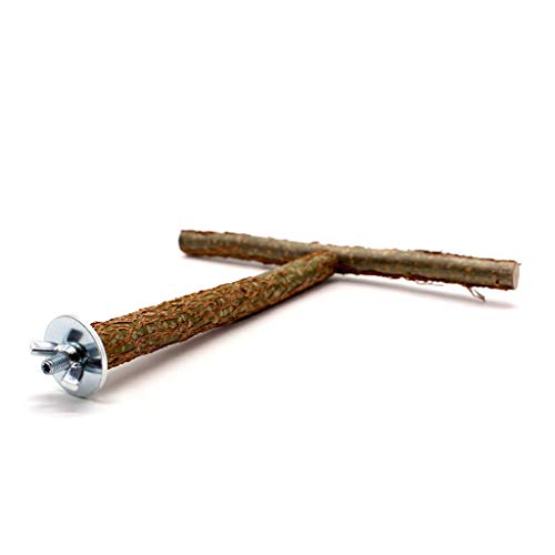 Holzvogel Barch Naturholz Papagei Stehbar Stange Stand Für Pfotenpflege Haustier Vögel Käfig Kuschelholzspielzeug Vogel Schutzstand Natürlicher Holzunterkunft Schutz Des Käfigs Für Papageien Conure von YIZITU
