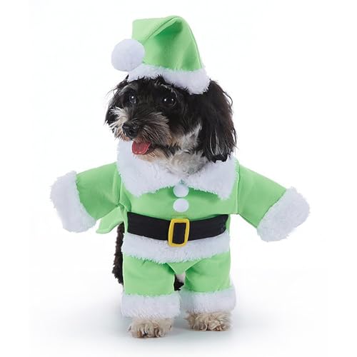 Hundekostüm mit Weihnachtsmannmütze für Weihnachten, Karneval, Mottoparty, Kostüm, Overall, Mütze, Set, Katzen, Hunde, Cosplay-Outfit Hundekostüm mit Weihnachtsmannmütze für Weihnachten, Karneval, Mottoparty, Kostüm, Overall, Mütze, Set, Katzen, Hunde, Cosplay-Outfit von YIZITU