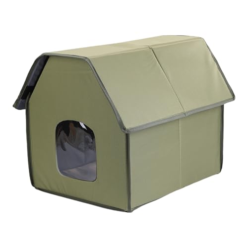Isoliertes Katzenhaus für den Außenbereich, einfache Montage für Winterkatzen, gemütliches Bett, groß, faltbar, Unterschlupf, Outdoor-Katzenhaus Isoliertes Katzenhaus für den Außenbereich, einfache Montage für Winterkatzen, gemütliches Bett, groß, faltbar, Unterschlupf, Outdoor-Katzenhaus von YIZITU