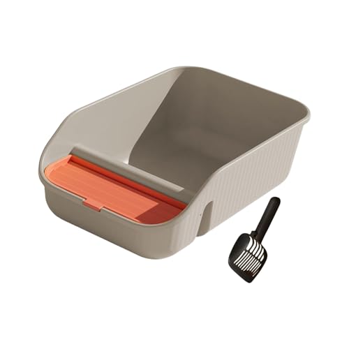 Leicht zu reinigende Katzentoilette, hohe Seite, spritzwassergeschützt, glatte PP-Oberflächen, Toilette für ältere Kätzchen, Heimgebrauch, hohe Rand-Katzentoilette von YIZITU