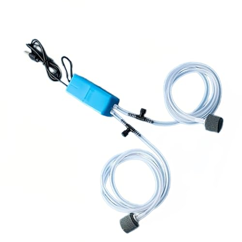 YIZITU Niedriggeräusche Doppel Port Fischtanks Luftpumpen USB Betriebene Pumpen Mit Luftsteinspender Luftpumpen Aquarium Sauerstoffpumpe von YIZITU