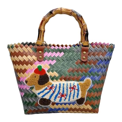 Retro Gestreifte Dackelhund Hunde Handtasche Große Kapazität Strandtaschen Fashion Haustier Liebhaber Für Pendeln Oder Einkaufen Einzigartige Designhandtasche Retro Gestreifte Dackelhund Hunde Handtasche Große Kapazität Strandtaschen Fashion Haustier Liebhaber Für Pendeln Oder Einkaufen Einzigartige Designhandtasche von YIZITU
