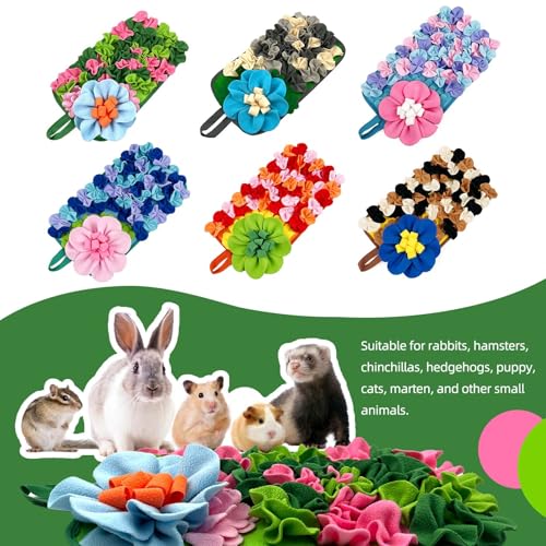 Slow Feeder Pad für kleine Tiere, Puzzle-Spielzeug mit Blumenform, Polyestergewebe, fördert den Futterinstinkt für Kleintiere Slow Feeder Pad für kleine Tiere, Puzzle-Spielzeug mit Blumenform, Polyestergewebe, fördert den Futterinstinkt für Kleintiere von YIZITU