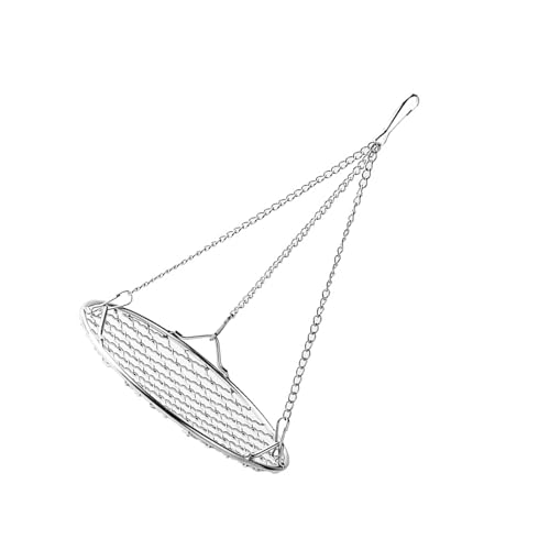 Vogelkäfig-Schaukel aus Metall, Zubehör zum Aufhängen von Bett und Kauspielzeug für Haustiere, Vogelunterhaltung, Käfig, Edelstahl, Papageien, Sitzstange, Hängematte von YIZITU