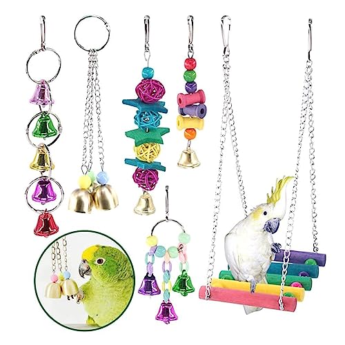 Vogelschaukel Papageien Käfig Spielzeug Schaukel Set Holzleiter Training Für Kleine Größe Vögel Papageien Spielständer Set Kleine Sittiche Nymphensittiche Vogelschaukel Papageien Käfig Spielzeug Schaukel Set Holzleiter Training Für Kleine Größe Vögel Papageien Spielständer Set Kleine Sittiche Nymphensittiche von YIZITU