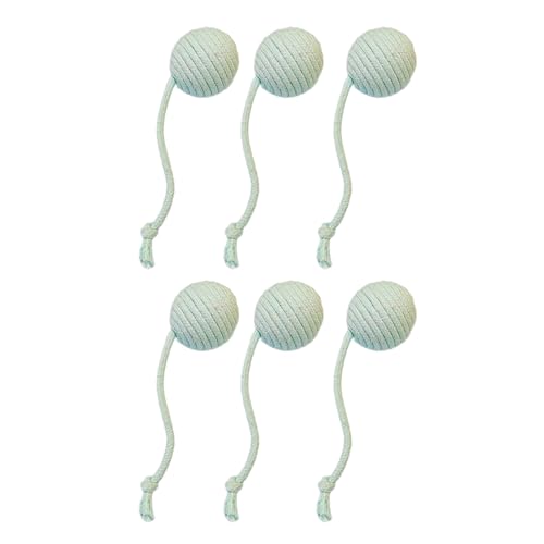 YIZITU 6pcs Sisal Sphäre Für Katzen Die Kauen Interaktion Katzen Jagen Schwanzkugel Langeweile Engagement Spielzeug Einbeziehen Sisal Bälle von YIZITU
