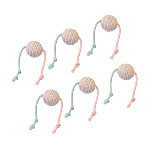 YIZITU 6pcs Sisal Sphäre Für Katzen Die Kauen Interaktion Katzen Jagen Schwanzkugel Langeweile Engagement Spielzeug Einbeziehen Sisal Bälle von YIZITU
