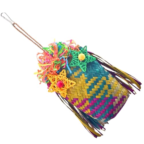 YIZITU Haustier Vogel Spielzeug Birdcage Hanging Toy Natural Blatt Gewebter Papagei Kauen Vogelkäfig Zerreißen Rätsel Für Kakadin YIZITU Haustier Vogel Spielzeug Birdcage Hanging Toy Natural Blatt Gewebter Papagei Kauen Vogelkäfig Zerreißen Rätsel Für Kakadin von YIZITU