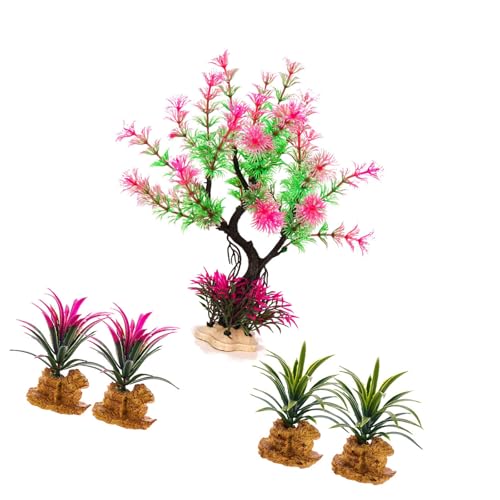 YIZITU Künstliche Pflanze mit Sockel, leicht zu reinigen, Pflege für Aquarien in verschiedenen Größen, Landschaft, Wasserpflanze, Aquarien, dekoratives Zubehör von YIZITU