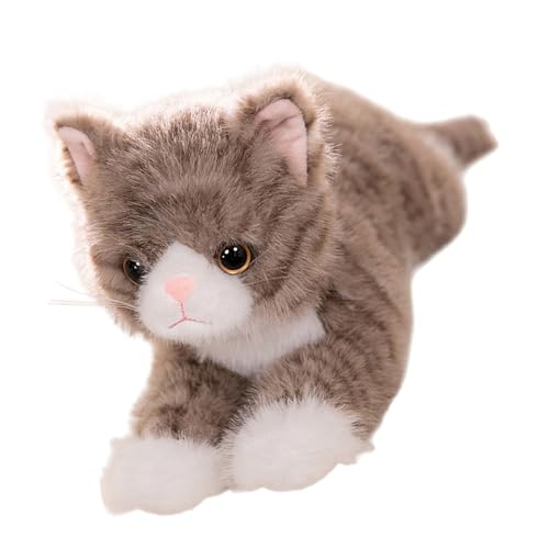 YIZITU Weiche, stabile Plüsch-Katzenpuppen, lebensechte Stofftiere, Haustier-Zubehör für kreatives und lustiges Geschenk für alle Altersgruppen, Plüsch-Katzenspielzeug YIZITU Weiche, stabile Plüsch-Katzenpuppen, lebensechte Stofftiere, Haustier-Zubehör für kreatives und lustiges Geschenk für alle Altersgruppen, Plüsch-Katzenspielzeug von YIZITU