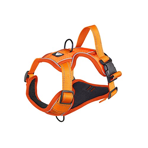 YIZMO Hundegeschirr, Verstellbarer, atmungsaktiver Haustierträger, Nicht ziehende reflektierende Nähte, reflektierender Hundeträger for mittelgroße bis große Hunde (Color : Orange, Size : L) von YIZMO