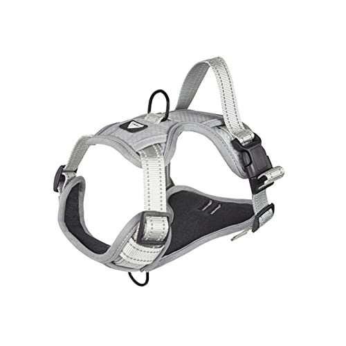 YIZMO Hundegeschirr, Verstellbarer, atmungsaktiver Haustierträger, Nicht ziehende reflektierende Nähte, reflektierender Hundeträger for mittelgroße bis große Hunde (Color : Silver, Size : L) von YIZMO