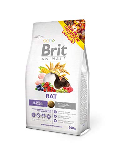 YJDayy Brit Animals Rat Complete | 1,5kg Premium-Rattenfutter mit Yucca Schidigera, Flachssamen, wilden Beeren, Mannan-Oligosaccharide, Fructo-Oligosaccharide von YJDayy