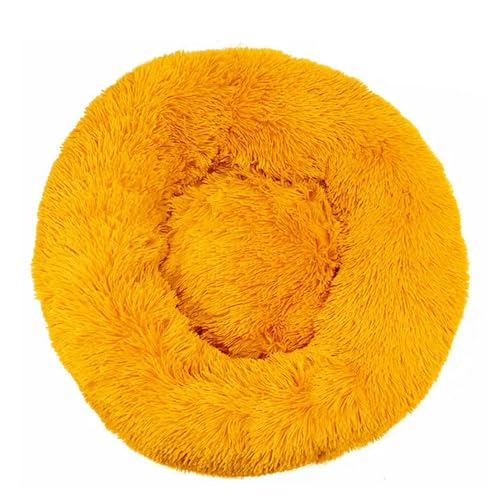 YJHLY Hundebett, bequemes Donut-Kuschelbett, rund, ultraweich, waschbar, Hunde- und Katzenkissen, Bett, Winter, warmes Sofa, Größe XL, 80 cm von YJHLY