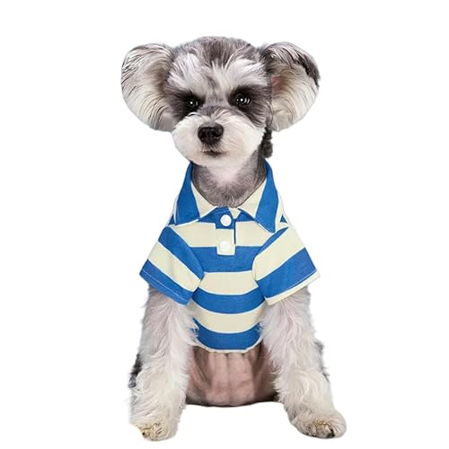 YJHLY Hundekleidung Haustier Hund Polo Shirt Sommer Hund Kleidung Freizeitkleidung Für Kleine Große Hunde Katzen T-Shirt Chihuahua Mops Kostüme Shirts-Blue-Xs von YJHLY