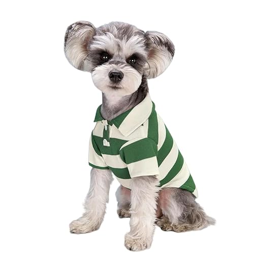 YJHLY Hundekleidung Haustier Hund Polo Shirt Sommer Hund Kleidung Freizeitkleidung Für Kleine Große Hunde Katzen T-Shirt Chihuahua Mops Kostüme Shirts-Green-3Xl von YJHLY