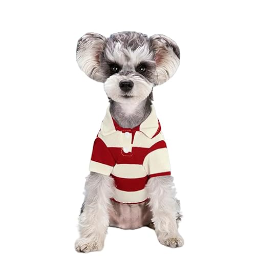 YJHLY Hundekleidung Haustier Hund Polo Shirt Sommer Hund Kleidung Freizeitkleidung Für Kleine Große Hunde Katzen T-Shirt Chihuahua Mops Kostüme Shirts-Red-4Xl von YJHLY