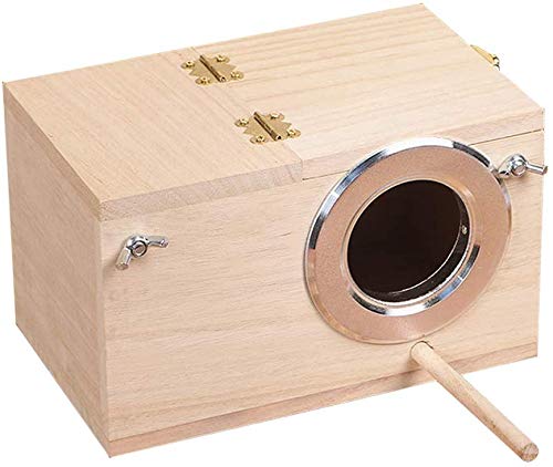 YJJKJ Haustier Holz Sittich Nest Box Vogelhaus Zucht Nistkasten Vogelkäfig Box für Lovebirds Nymphensittiche Papageien YJJKJ Haustier Holz Sittich Nest Box Vogelhaus Zucht Nistkasten Vogelkäfig Box für Lovebirds Nymphensittiche Papageien von YJJKJ