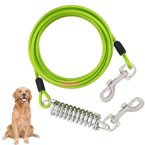 6m Hofleine für große Hunde,Tie Out Leinen für Hunde,Kausichere Hundeleinen mit Anlegepflock mit Stoßdämpfender Feder & 360° Drehhaken, Lange Hundelaufleine für Außengehege & Jagdausflüge(Grasgrün) 6m Hofleine für große Hunde,Tie Out Leinen für Hunde,Kausichere Hundeleinen mit Anlegepflock mit Stoßdämpfender Feder & 360° Drehhaken, Lange Hundelaufleine für Außengehege & Jagdausflüge(Grasgrün) von YJSDDNTY