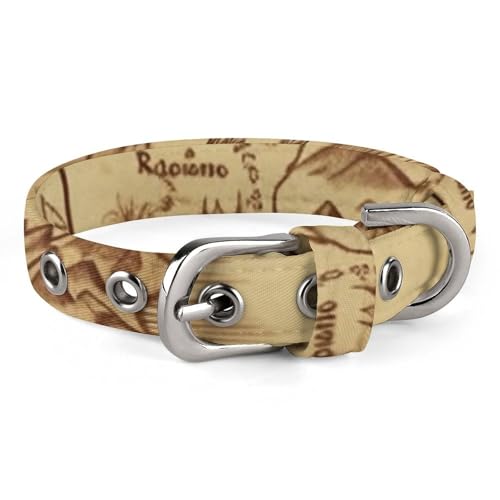 Haustier-Halsband, Schatzkarte, Vintage-Druck, verstellbar, leicht, Haustierhalsband, Ganzjahres-Haustierhalsband, weiches Haustierhalsband, niedliches Haustierhalsband Haustier-Halsband, Schatzkarte, Vintage-Druck, verstellbar, leicht, Haustierhalsband, Ganzjahres-Haustierhalsband, weiches Haustierhalsband, niedliches Haustierhalsband von YJWANDL