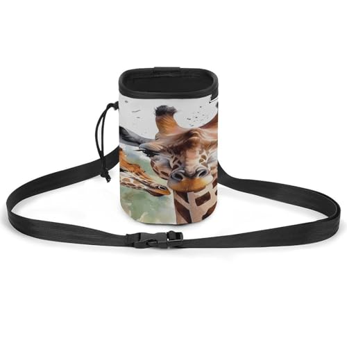 Haustier-Trainingspaket, Aquarell-Hirsch-Giraffen-Druck, leichte Hundetrainingstasche, vielseitiges Haustierzubehör, ideal für Spaziergänge und Training mit dem Hund Haustier-Trainingspaket, Aquarell-Hirsch-Giraffen-Druck, leichte Hundetrainingstasche, vielseitiges Haustierzubehör, ideal für Spaziergänge und Training mit dem Hund von YJWANDL