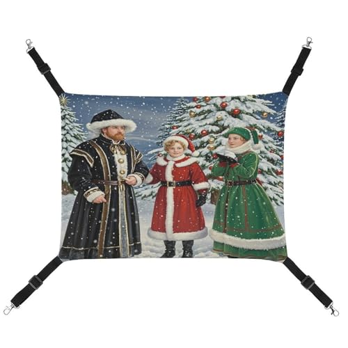 YJWANDL Bequeme Haustier-Hängematte, weißes Weihnachtsposter-Druck, Katzen-Hängematte, platzsparendes Canvas-Bett für kleine Hunde und Katzen, einfach zu installieren und tragbar YJWANDL Bequeme Haustier-Hängematte, weißes Weihnachtsposter-Druck, Katzen-Hängematte, platzsparendes Canvas-Bett für kleine Hunde und Katzen, einfach zu installieren und tragbar von YJWANDL