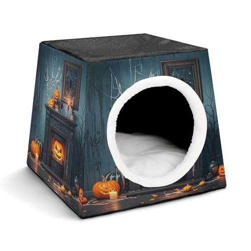 YJWANDL Space Capsule Haustierbett für Katzen und kleine Hunde, Aufdruck, tragbares Haustierbett, kleines Haustierbett, gemütliches und maschinenwaschbares Haustiernest YJWANDL Space Capsule Haustierbett für Katzen und kleine Hunde, Aufdruck, tragbares Haustierbett, kleines Haustierbett, gemütliches und maschinenwaschbares Haustiernest von YJWANDL