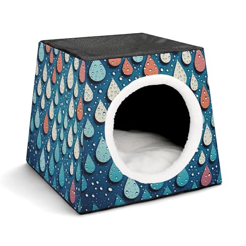 YJWANDL Space Capsule Haustierbett für Katzen und kleine Hunde, Wassertropfen, Punkte, tragbares Haustierbett, kleines Haustierbett, gemütliches und maschinenwaschbares Haustiernest YJWANDL Space Capsule Haustierbett für Katzen und kleine Hunde, Wassertropfen, Punkte, tragbares Haustierbett, kleines Haustierbett, gemütliches und maschinenwaschbares Haustiernest von YJWANDL