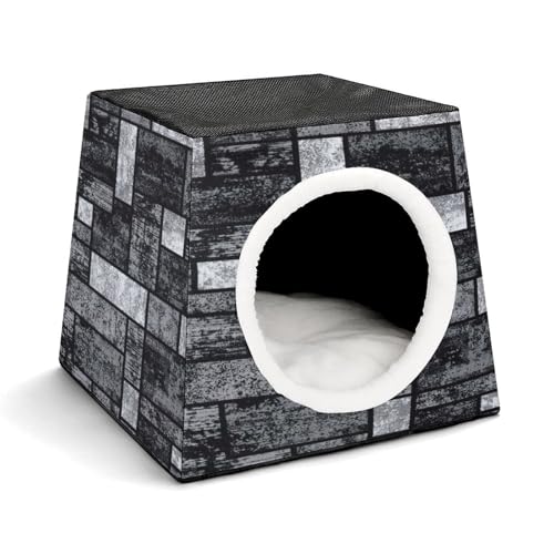 YJWANDL Space Capsule Haustierbett für Katzen und kleine Hunde, abstrakter grauer Druck, tragbares Haustierbett, kleines Haustierbett, gemütliches und maschinenwaschbares Haustiernest YJWANDL Space Capsule Haustierbett für Katzen und kleine Hunde, abstrakter grauer Druck, tragbares Haustierbett, kleines Haustierbett, gemütliches und maschinenwaschbares Haustiernest von YJWANDL