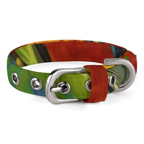 Haustier-Halsband, Vogel-Papageien-Maldruck, stilvolles Haustierzubehör, modisches Haustierhalsband, verstellbares Haustierhalsband, leichtes Haustierhalsband Haustier-Halsband, Vogel-Papageien-Maldruck, stilvolles Haustierzubehör, modisches Haustierhalsband, verstellbares Haustierhalsband, leichtes Haustierhalsband von YJWANDO