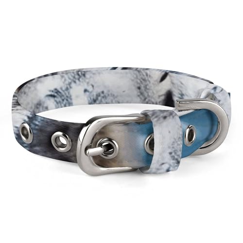 Haustier-Halsband, blauäugig, Schneeleoparden-Druck, stilvolles Haustierzubehör, modisches Haustierhalsband, verstellbares Haustierhalsband, leichtes Haustierhalsband Haustier-Halsband, blauäugig, Schneeleoparden-Druck, stilvolles Haustierzubehör, modisches Haustierhalsband, verstellbares Haustierhalsband, leichtes Haustierhalsband von YJWANDO