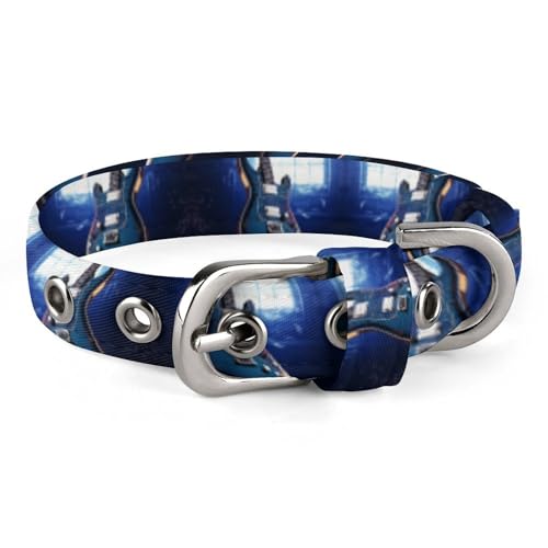 Haustier-Halsband, blaues Gitarrenmuster, stilvolles Haustierzubehör, modisches Haustierhalsband, verstellbares Haustierhalsband, leichtes Haustierhalsband Haustier-Halsband, blaues Gitarrenmuster, stilvolles Haustierzubehör, modisches Haustierhalsband, verstellbares Haustierhalsband, leichtes Haustierhalsband von YJWANDO