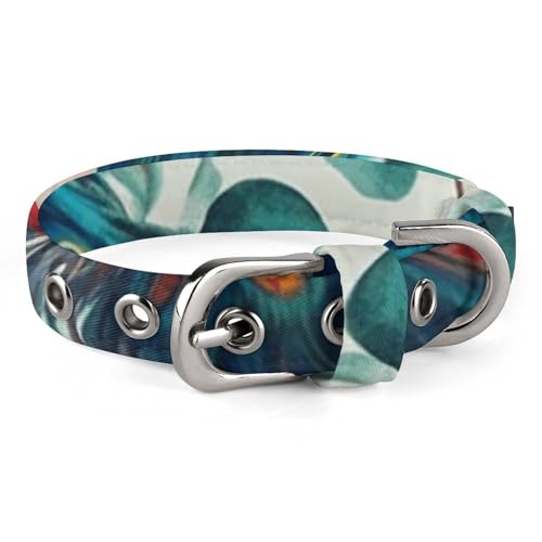 Haustier-Halsband, schöner Pfauen-Blumendruck, stilvolles Haustier-Accessoire, modisches Haustierhalsband, verstellbares Haustierhalsband, leichtes Haustierhalsband Haustier-Halsband, schöner Pfauen-Blumendruck, stilvolles Haustier-Accessoire, modisches Haustierhalsband, verstellbares Haustierhalsband, leichtes Haustierhalsband von YJWANDO