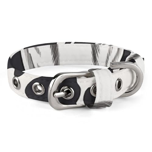 Haustier-Halsband, schwarz-weiß, Cowm-Druck, stilvolles Haustierzubehör, modisches Haustierhalsband, verstellbares Haustierhalsband, leichtes Haustierhalsband Haustier-Halsband, schwarz-weiß, Cowm-Druck, stilvolles Haustierzubehör, modisches Haustierhalsband, verstellbares Haustierhalsband, leichtes Haustierhalsband von YJWANDO