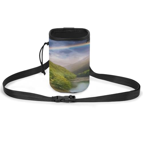 Haustier-Trainingspaket, Mountain Valley mit Regenbogen-Druck, Haustier-Trainingstasche, stilvolle Hundetrainingstasche, Haustier-Hüfttasche, leicht und geräumig Haustier-Trainingspaket, Mountain Valley mit Regenbogen-Druck, Haustier-Trainingstasche, stilvolle Hundetrainingstasche, Haustier-Hüfttasche, leicht und geräumig von YJWANDO