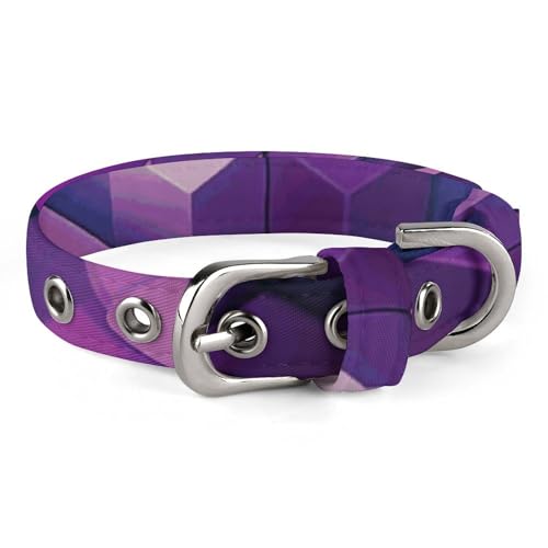 Haustierhalsband, abstrakte Farbwürfel, violetter Druck, stilvolles Haustierzubehör, modisches Haustierhalsband, verstellbares Haustierhalsband, leichtes Haustierhalsband Haustierhalsband, abstrakte Farbwürfel, violetter Druck, stilvolles Haustierzubehör, modisches Haustierhalsband, verstellbares Haustierhalsband, leichtes Haustierhalsband von YJWANDO