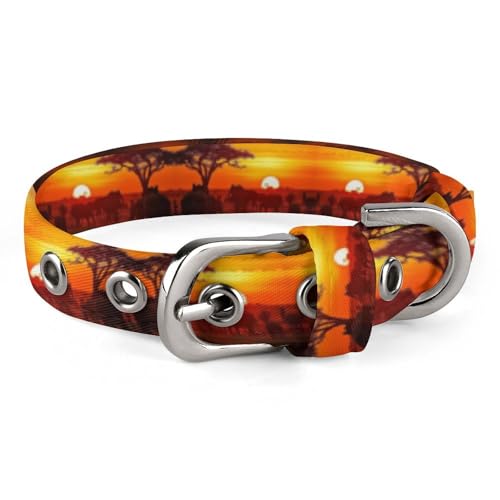 Haustierhalsband, afrikanisches Tier, Sonnenuntergang-Druck, stilvolles Haustierzubehör, modisches Haustierhalsband, verstellbares Haustierhalsband, leichtes Haustierhalsband Haustierhalsband, afrikanisches Tier, Sonnenuntergang-Druck, stilvolles Haustierzubehör, modisches Haustierhalsband, verstellbares Haustierhalsband, leichtes Haustierhalsband von YJWANDO