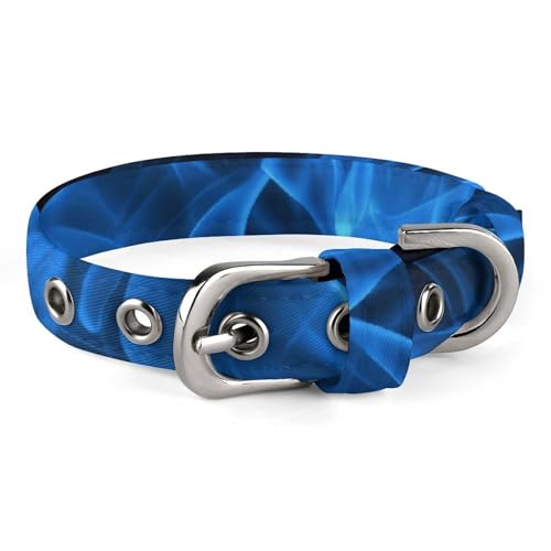 Haustierhalsband, blaues Flammenmuster, stilvolles Haustierzubehör, modisches Haustierhalsband, verstellbares Haustierhalsband, leichtes Haustierhalsband Haustierhalsband, blaues Flammenmuster, stilvolles Haustierzubehör, modisches Haustierhalsband, verstellbares Haustierhalsband, leichtes Haustierhalsband von YJWANDO