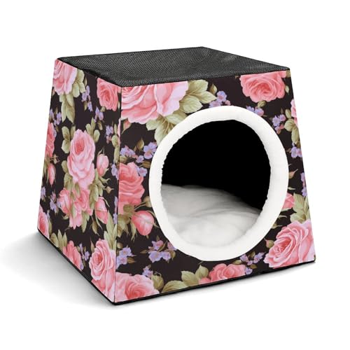 YJWANDO Capsule Pet Nest, Rose Print Cozy Space Capsule Design Pet Bed Capsule Pet Bed Small Pet Bed Ideal for Small Cats and Dogs YJWANDO Capsule Pet Nest, Rose Print Cozy Space Capsule Design Pet Bed Capsule Pet Bed Small Pet Bed Ideal for Small Cats and Dogs von YJWANDO