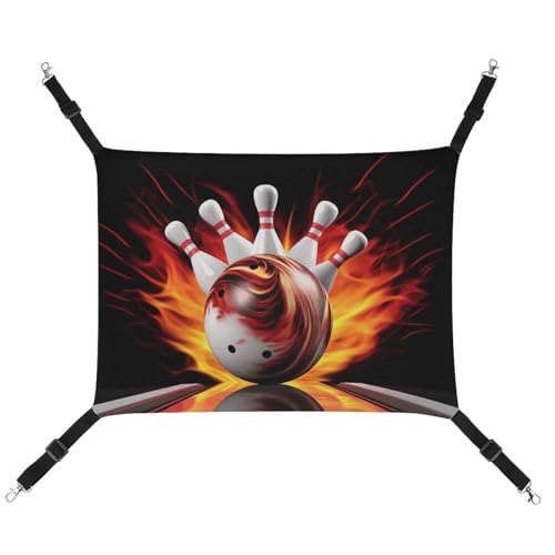 YJWANDO Haustier-Hängematte, Bowling-Ball-Druck, bequeme Haustier-Hängematte, atmungsaktives Segeltuch, Haustierbett für Katzen und kleine Hunde, verstellbar und tragbar YJWANDO Haustier-Hängematte, Bowling-Ball-Druck, bequeme Haustier-Hängematte, atmungsaktives Segeltuch, Haustierbett für Katzen und kleine Hunde, verstellbar und tragbar von YJWANDO