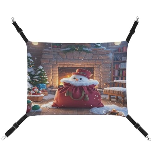 YJWANDO Haustier-Hängematte, Schneemann-Geschenke, Druck, bequeme Haustier-Hängematte, atmungsaktives Segeltuch, Haustierbett für Katzen und kleine Hunde, verstellbar und tragbar YJWANDO Haustier-Hängematte, Schneemann-Geschenke, Druck, bequeme Haustier-Hängematte, atmungsaktives Segeltuch, Haustierbett für Katzen und kleine Hunde, verstellbar und tragbar von YJWANDO