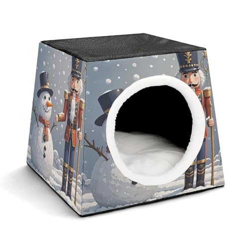 YJWANDO Kapsel-Haustiernest, Standschutz, Schneemann-Druck, gemütliches Raumkapsel-Design, Haustierbett, kleines Haustierbett, ideal für kleine Katzen und Hunde YJWANDO Kapsel-Haustiernest, Standschutz, Schneemann-Druck, gemütliches Raumkapsel-Design, Haustierbett, kleines Haustierbett, ideal für kleine Katzen und Hunde von YJWANDO