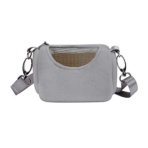 YJZQ Niedliche Umhängetasche für Hamster Transporttasche für Igel Kätzchen Tasche mit Netzfenster für Reise Urlaub Spaziergang von YJZQ