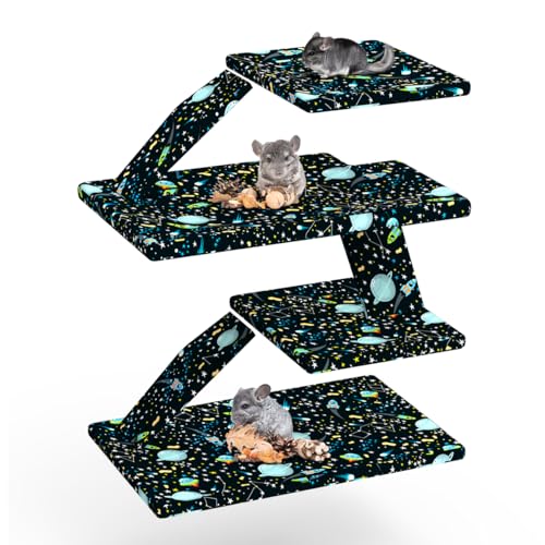 YKD Passgenaue Einlagen für Frettchen, Tiernation, Käfig-Zubehör-Set, für Frettchen, Chinchillas, Ratten, ausgefallene Ratten und andere Kleintiere (Doppel-Einheiten-Set) von YKD