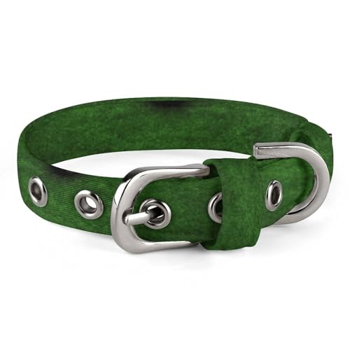 Hundehalsband mit grünem Grasfeld, Fußballspielplatz, Balldruck, Haustierhalsband, verstellbar, weich, Hundehalsband für mittelgroße und kleine Hunde mit Sicherheitsverschluss Hundehalsband mit grünem Grasfeld, Fußballspielplatz, Balldruck, Haustierhalsband, verstellbar, weich, Hundehalsband für mittelgroße und kleine Hunde mit Sicherheitsverschluss von YKHESA