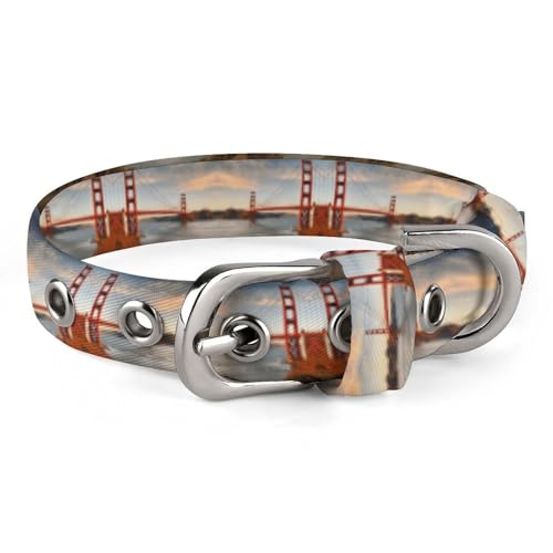 YKHESA Dog Golden Gate Bridge Print Collar Pet Collar Adjustable Soft Dog Collar Dog Collars for Medium Small Dogs with Safety Locking Pet Collar YKHESA Dog Golden Gate Bridge Print Collar Pet Collar Adjustable Soft Dog Collar Dog Collars for Medium Small Dogs with Safety Locking Pet Collar von YKHESA