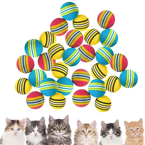 YKKJ 30 Stück Regenbogen Katzenbälle,Regenbogen Farbe Bälle,für Haustier, Katze, Kätzchen,Trainingssport, Indoor Outdoor Aktivität. YKKJ 30 Stück Regenbogen Katzenbälle,Regenbogen Farbe Bälle,für Haustier, Katze, Kätzchen,Trainingssport, Indoor Outdoor Aktivität. von YKKJ