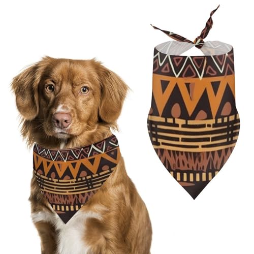 Afrikanischer Schlammtuch, Tribal-Druck, Haustier-Schal, Polyester, Dreieckstuch – Einheitsgröße (70,1 x 30 cm) von YKLBV
